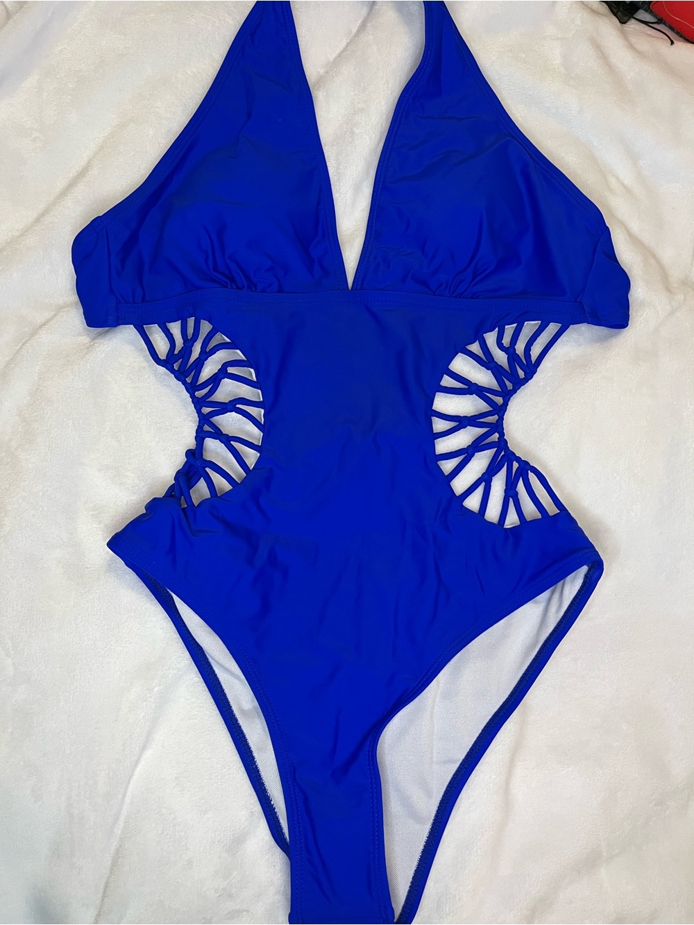 Royal Blue Cutout One-Piece Swimsuit